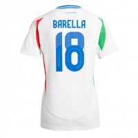 Italia Nicolo Barella #18 Vieraspaita Naiset EM-Kisat 2024 Lyhythihainen